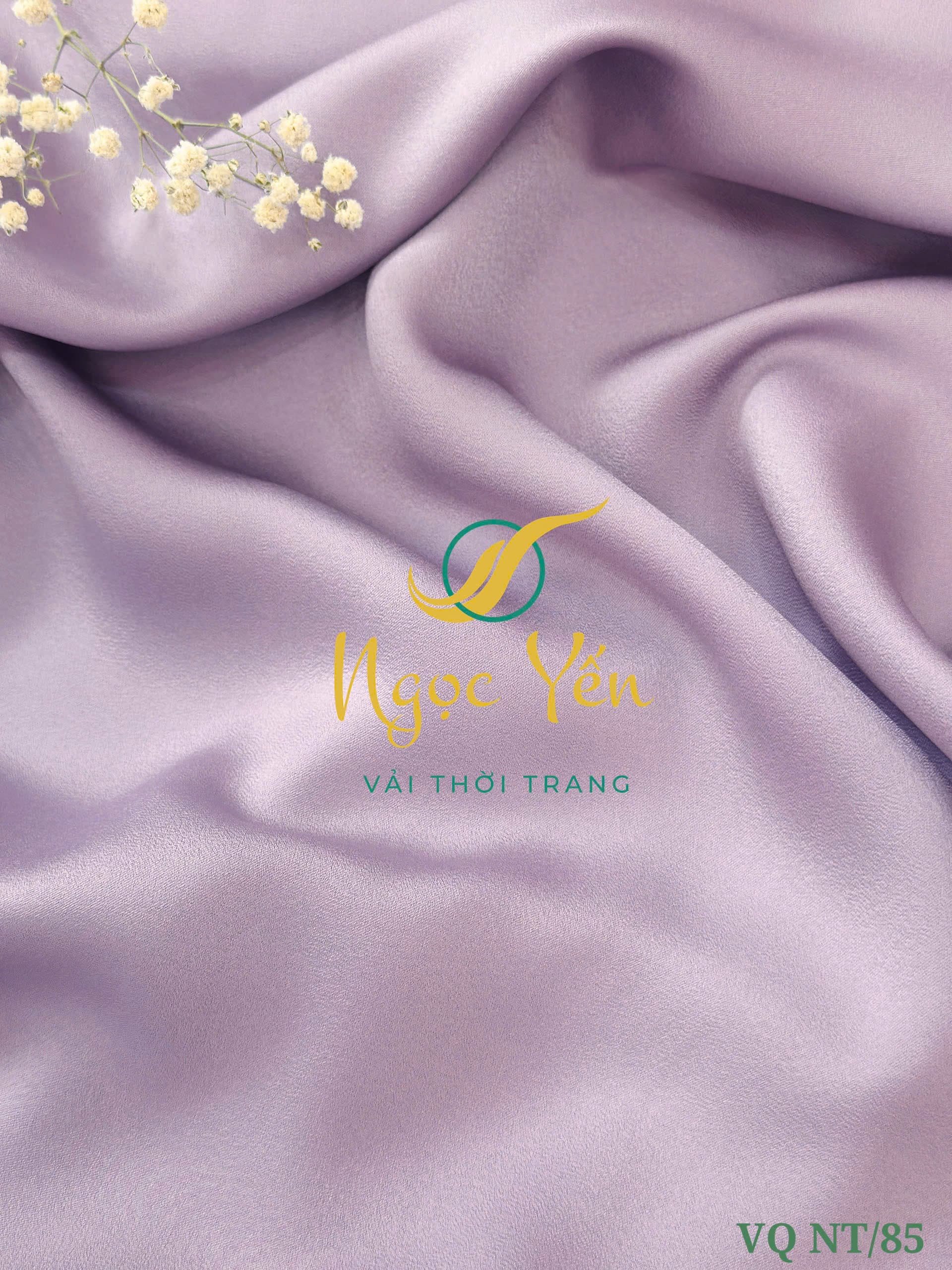 VQ NT/85-Vải quần lụa ngọc trai trơn tím