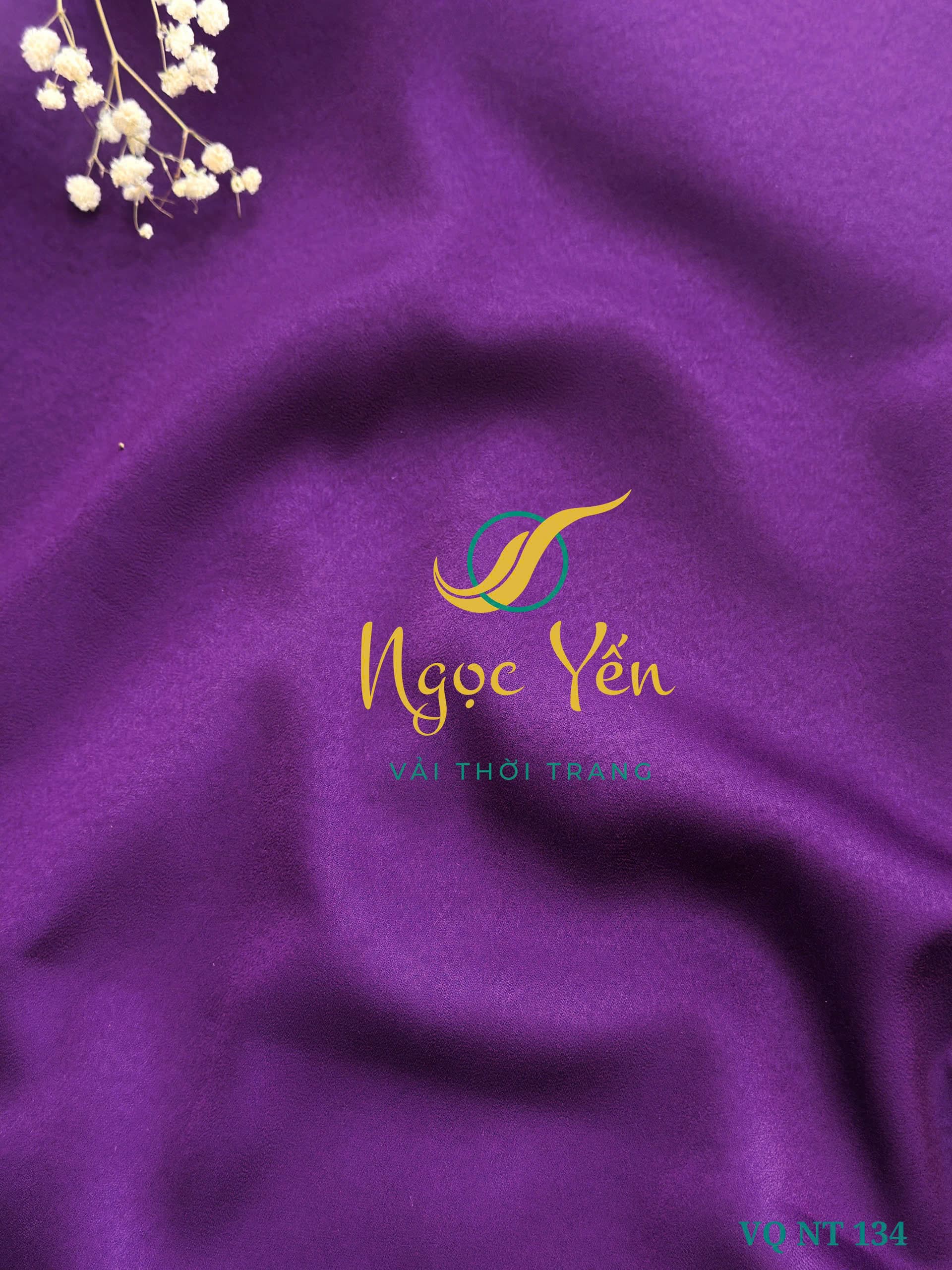 VQ NT/134-Vải quần lụa ngọc trai tím