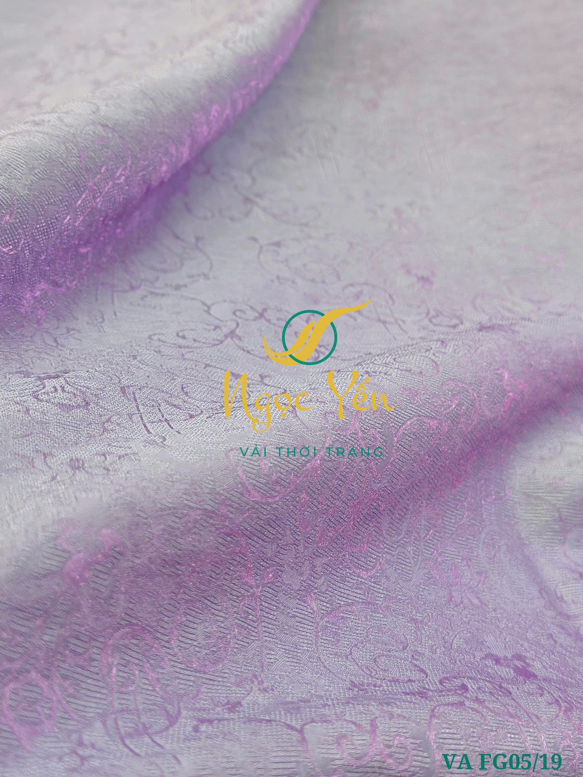 VA FG05/19-Vải áo dài lụa tencel tím