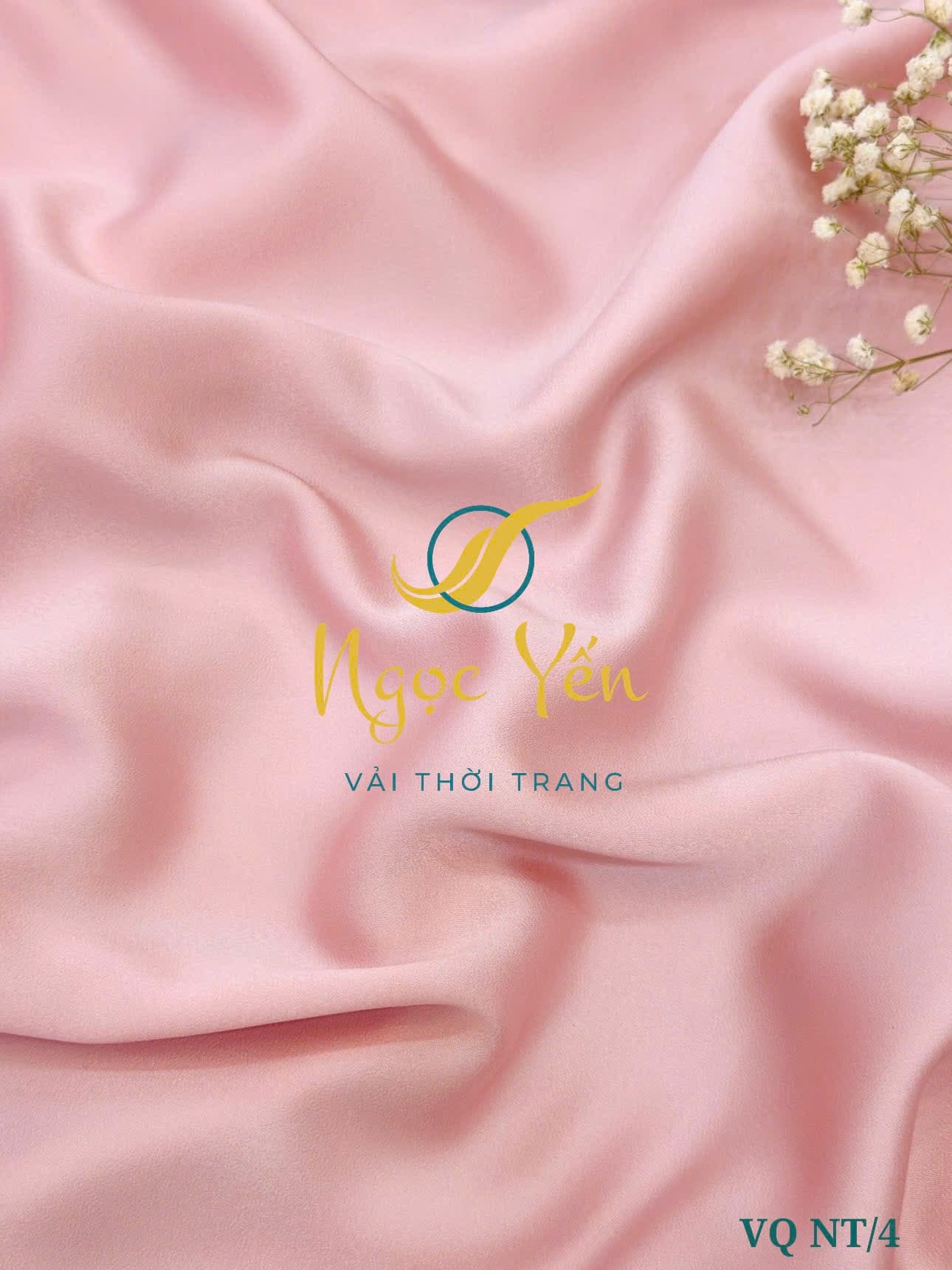 VQ NT/4-Vải quần áo dài lụa ngọc trai hồng