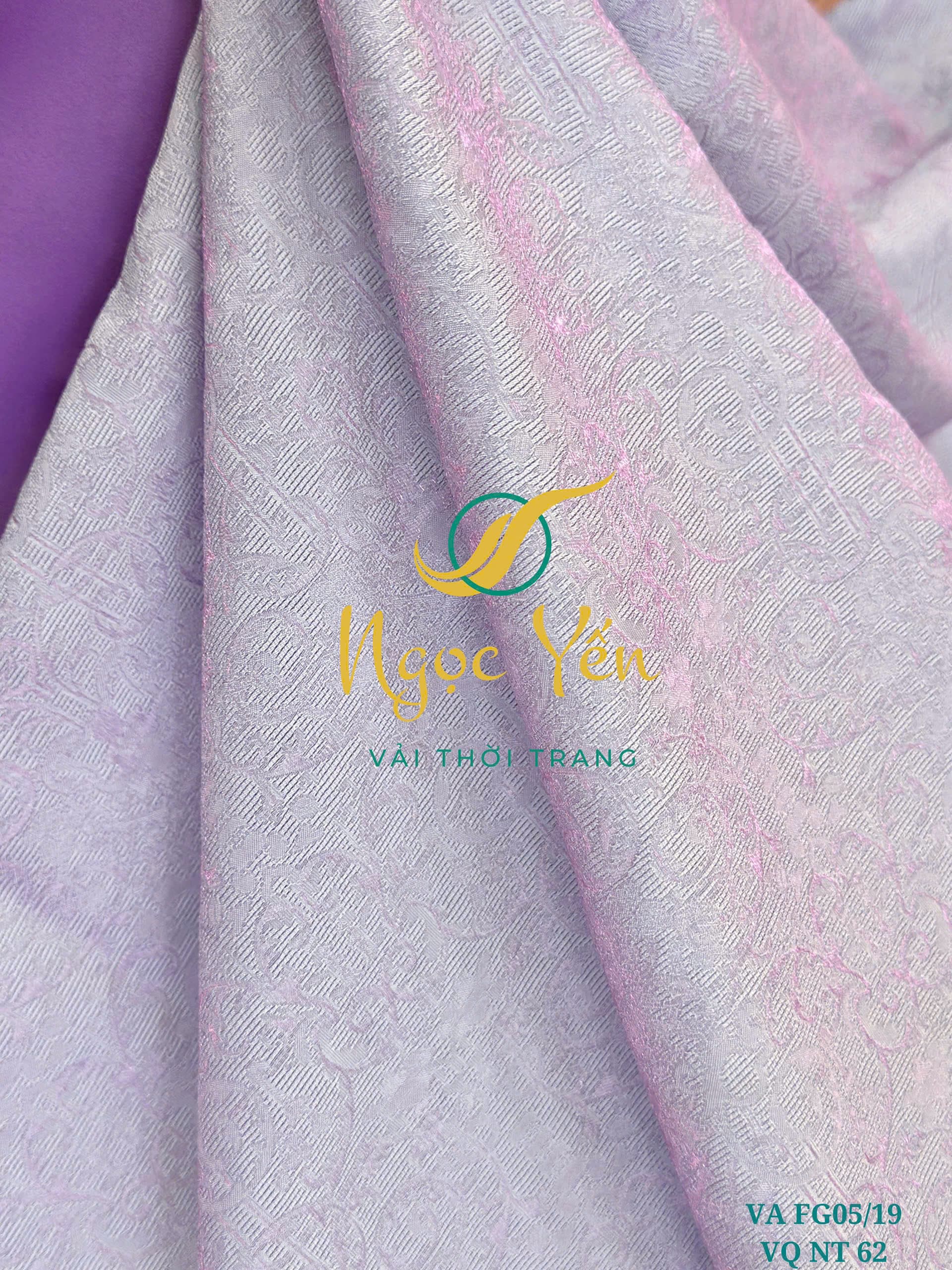 VA FG05/19-Vải áo dài lụa tencel tím
